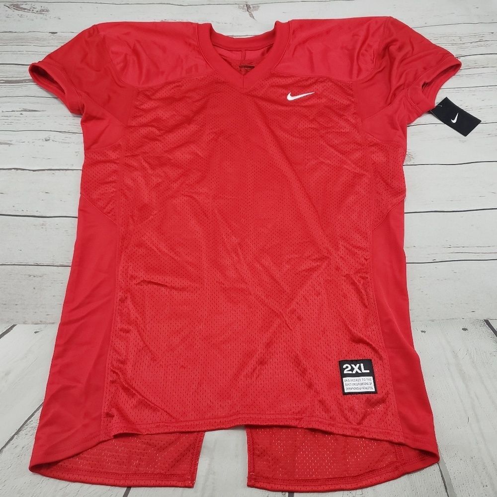 Nike Jersey Size 2XL XXL Men's Nike Team Defender Football Game Jersey Red NWT